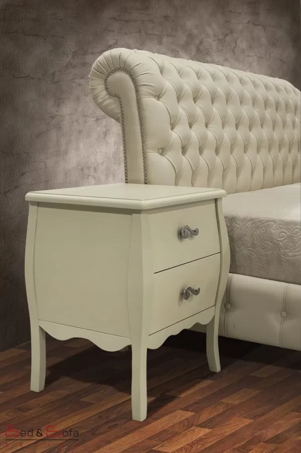 ISABELLA bedroom set with classic quilted headboard, nightstands, a dresser and a mirror