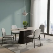 "Ellipse" Oval Dining Table with Ceramic Top