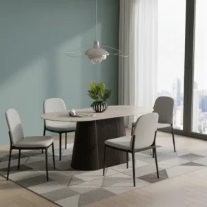 “Ellipse” Oval Dining Table with Ceramic Top "Ellipse" Oval Dining Table with Ceramic Top