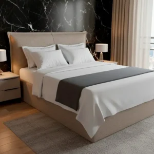 Mallorca - Upholstered Bed with Headboard and Frame